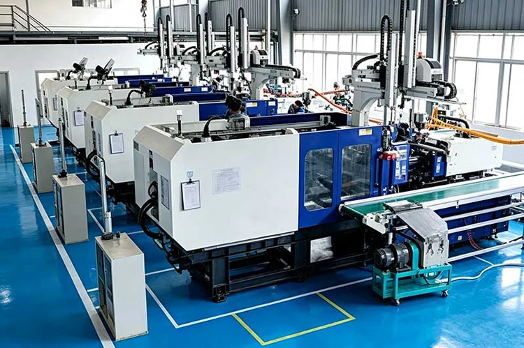 Full auto injection molding production line for plastic shell parts of car booster jumper cables